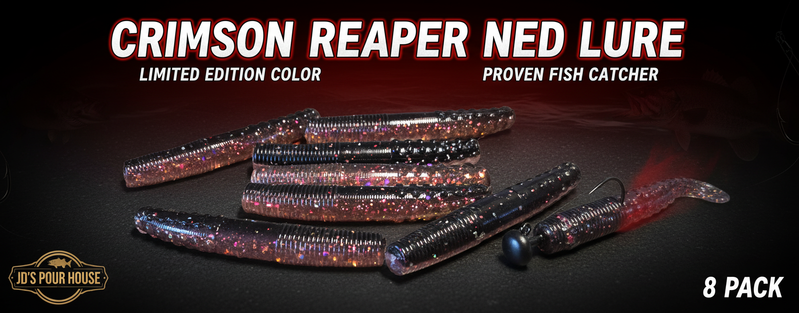 Crimson Reaper NED Lure Banner with Real Product
